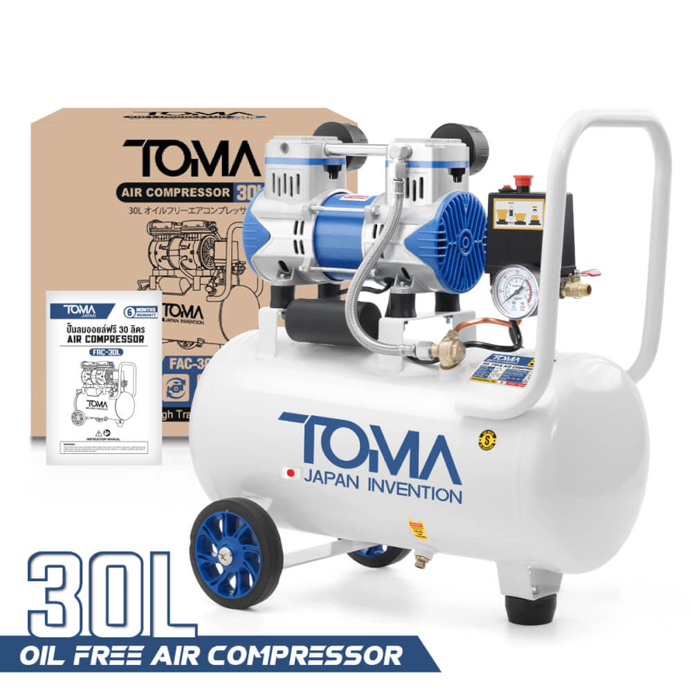 ปั๊มลม OIL FREE TOMA JAPAN รุ่น FAC-30L 30 ลิตร 850 วัตต์_8